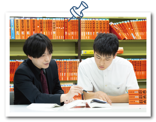 先生と生徒の個別指導の様子